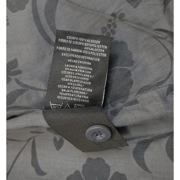 Indigo Star Military Field Jacket Men S Utility Patch Pockets Zip & Button Gray - Picture 13 of 13